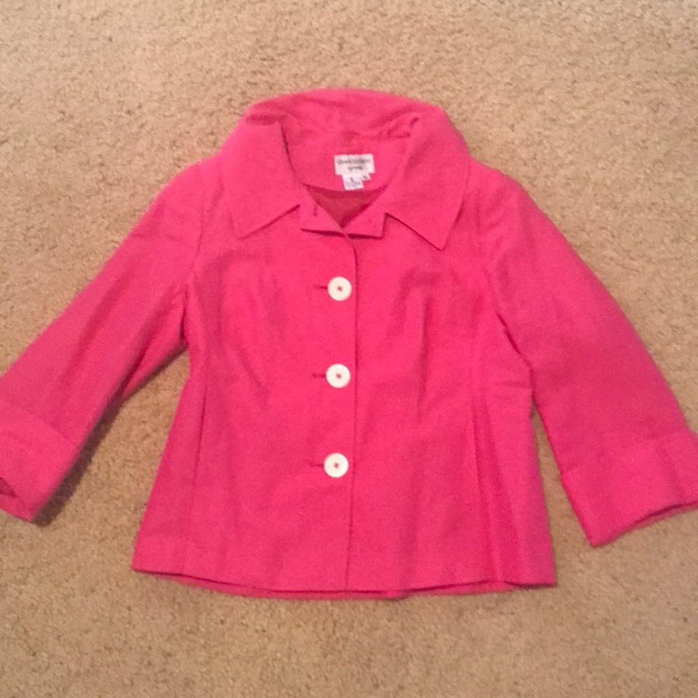 Spring NWT Charles Gray pink linen jacket